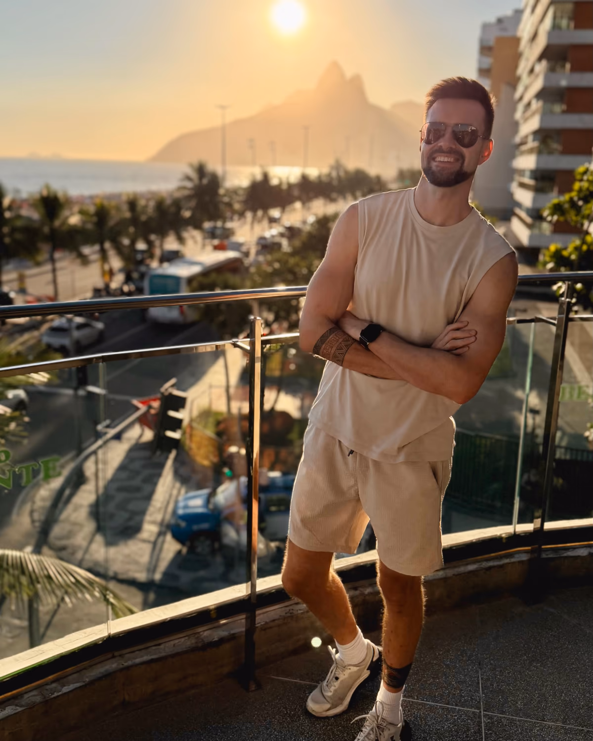Andrey in Rio de Janeiro at sunset