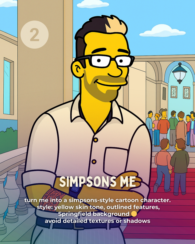 Simpsons Me ChatGPT prompt card