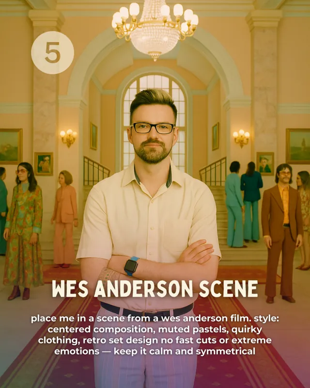 Wes Anderson Scene ChatGPT prompt card