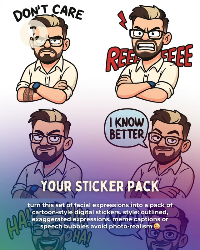 Sticker Pack ChatGPT prompt card