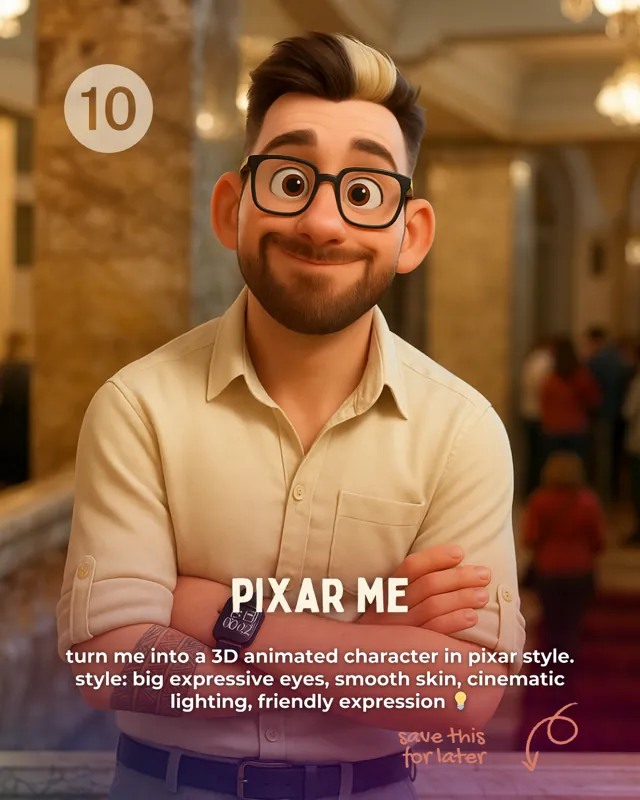 Pixar Me ChatGPT prompt card