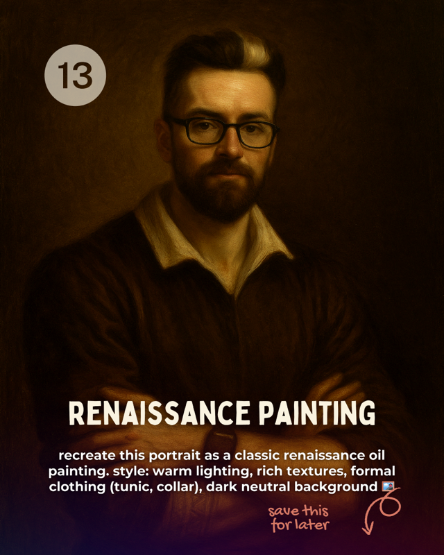 Renaissance Painting ChatGPT prompt card