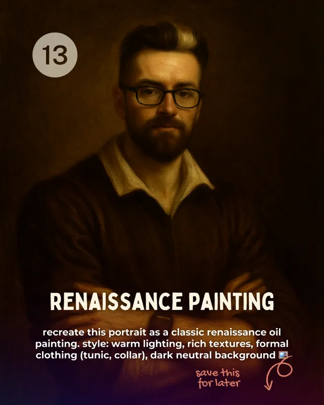Renaissance Painting ChatGPT prompt card